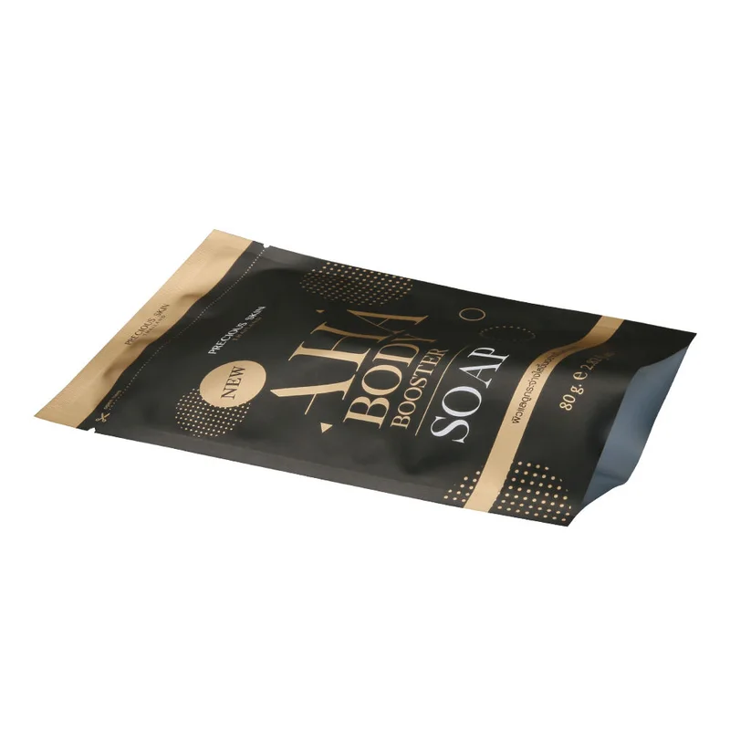 Factory Custom Black Aluminum Foil Plastic Bag in Box for Soap Packaging Bags packaging reference