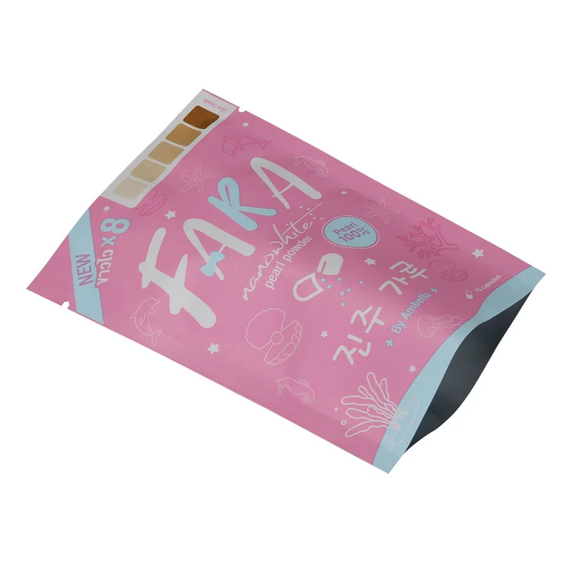 Packet Bag Bags Packaging With Cream Aluminum Foil Sealed Printed Logo Zip-lock Heat Seal Aluminum Stand up Pouch Bopp Barrier packaging reference