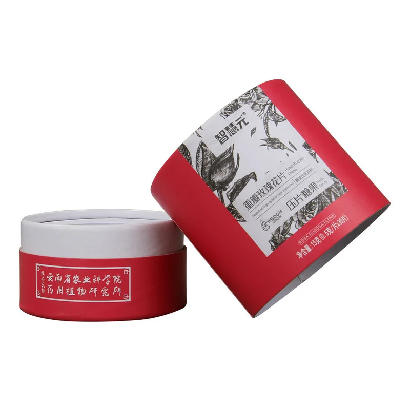 Good Quality Customize Cylinder Boxes for Candies Red Round Paper Tube With Thicken Edges packaging reference
