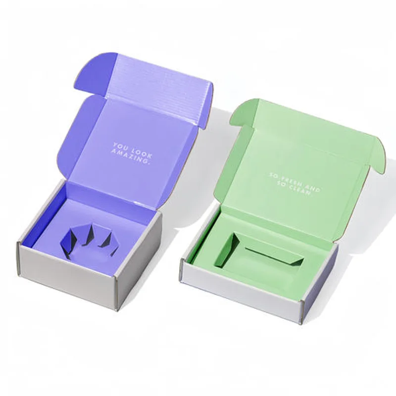 Custom logo Cardboard Paper Cosmetics Skin Care Corrugated Shipping Mailer Packaging Boxes With Inserts packaging reference