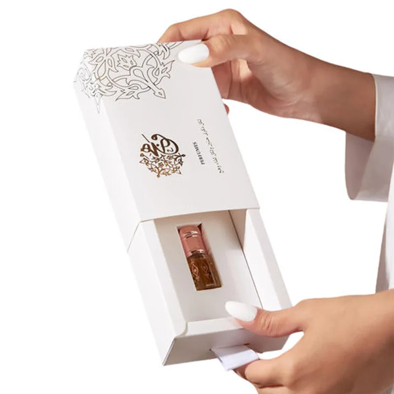 Custom Empty Luxury Arabian Roll on Attar Oud Bottle Perfume Oil Gift Box Packaging for Attar Oud packaging reference