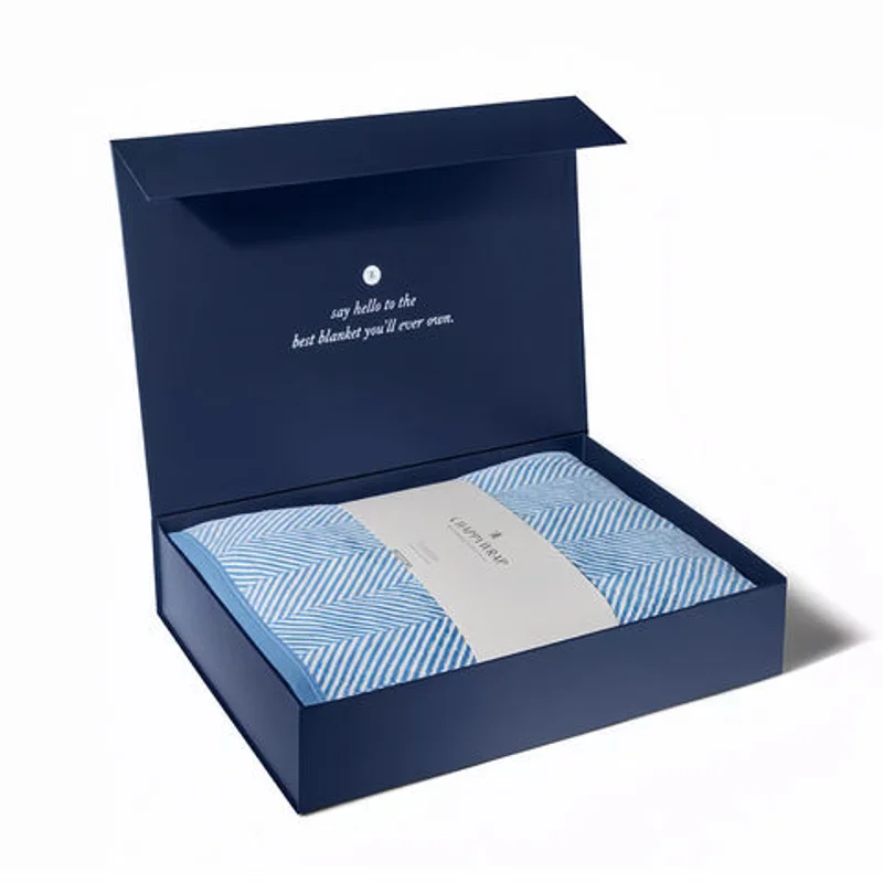Custom logo Cardboard Bed Sheet Packing Baby Blanket Packaging Gift Box for Bed Sheet packaging reference