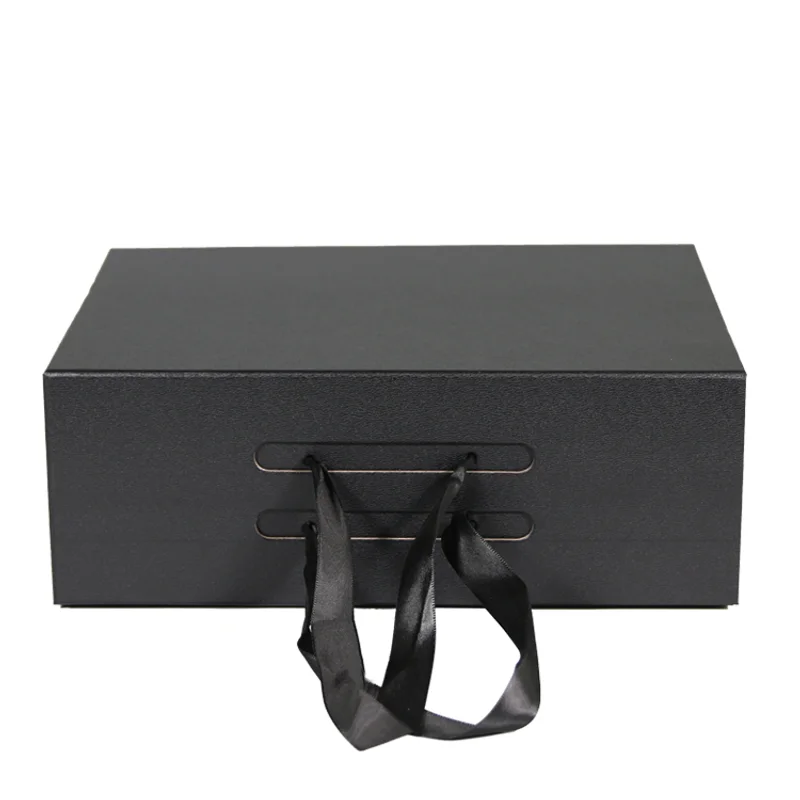 Black Wholesale Custom Logo Gift Box Luxury Large Package Cardboard Paper Wig Hair Extension Magnetic Packaging Box packaging reference