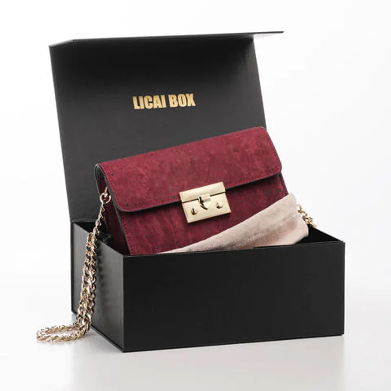 Custom Logo Luxury Women Purse Hand Bag Handbag Gift Packaging Box for Handbags packaging reference
