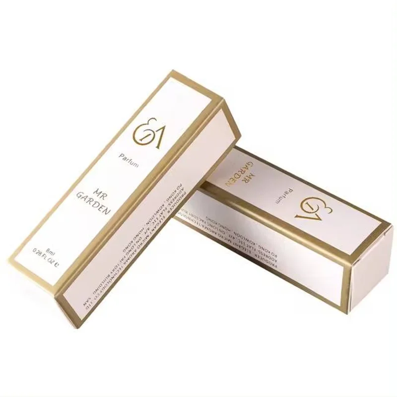 2024 Lipstick Paper Box Coated Cardboard Lip Gloss Packaging Box Foldable Box Rectangle Gold Foil With One-stop Service packaging reference