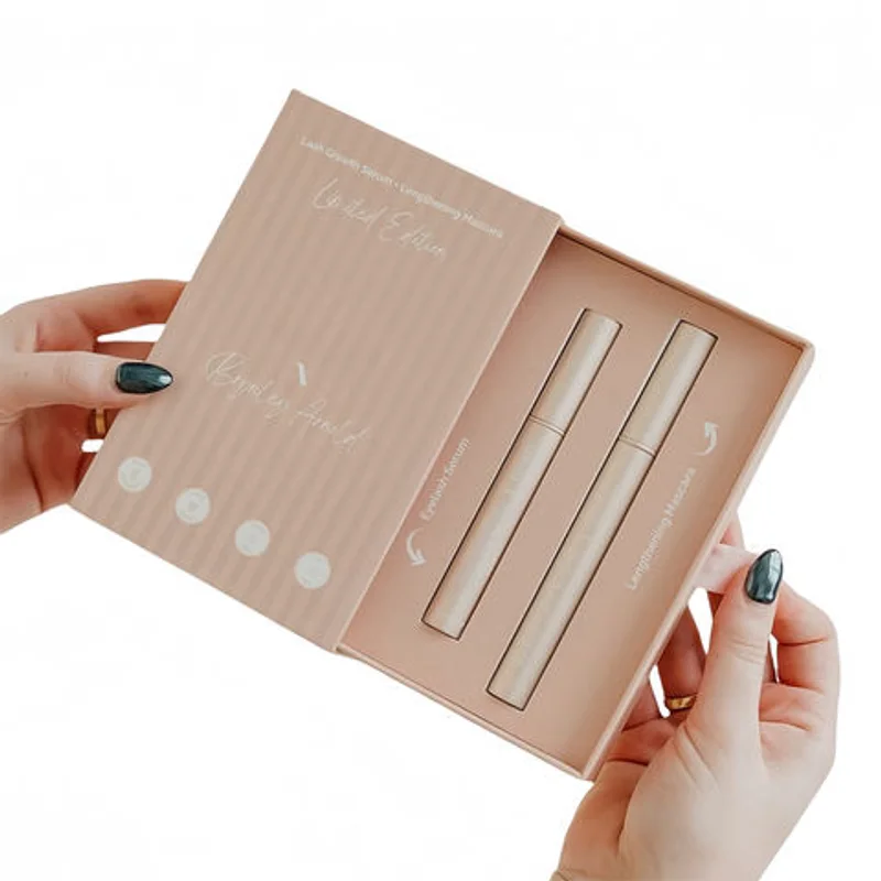 Custom Private Label Empty Eyelash Serum Mascara Box Packaging Eyeliner Lip Liner Gloss Balm Care Lip Kit Packaging Box packaging reference