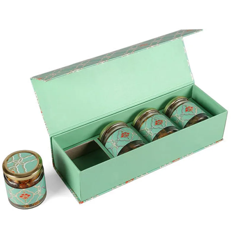 Customized Luxury Empty Cardboard Paper Mason Jar Spices Cashew Dried Dry Fruit Nuts Gift Packaging Box for Nuts packaging reference