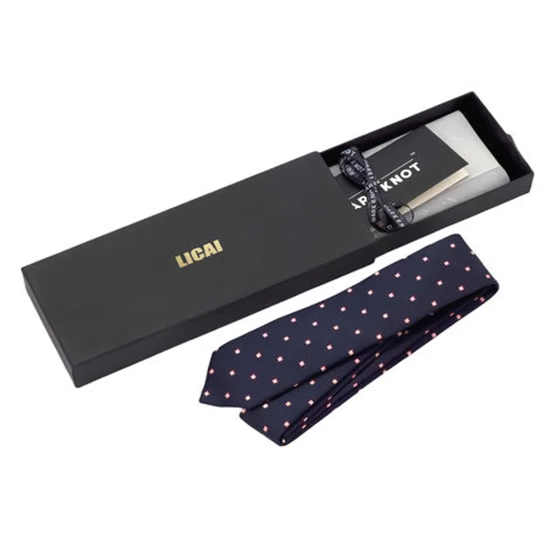 Custom logo Luxury Mens Necktie Neck Tie Gift Box Packaging for Tie packaging reference