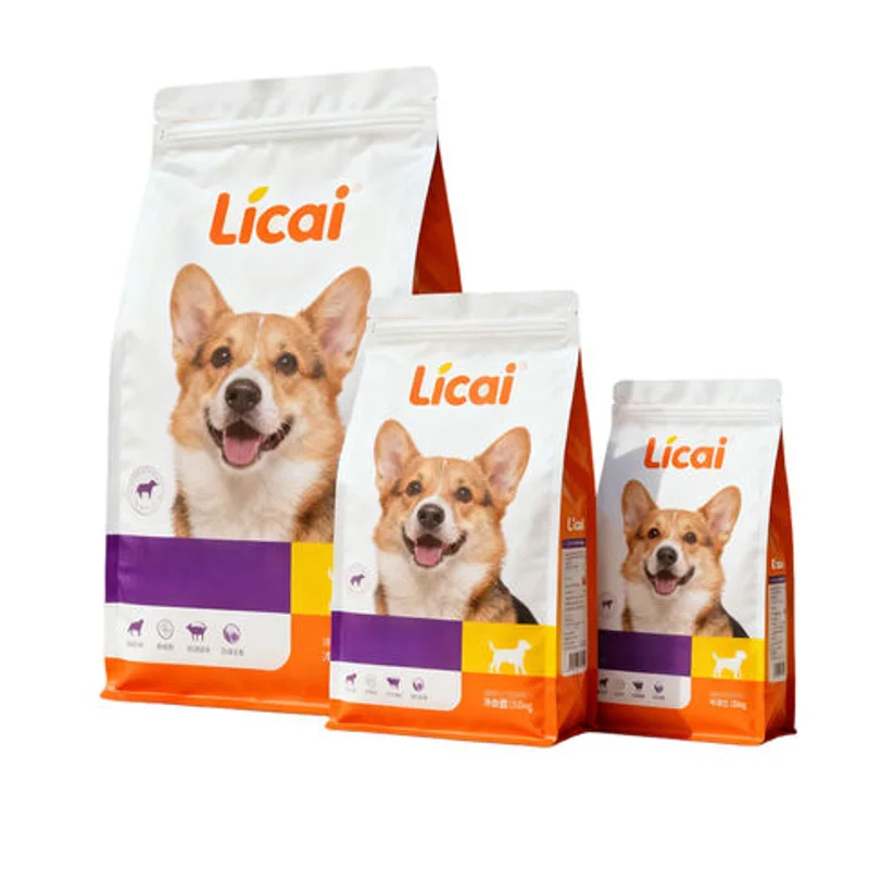 Custom 10kg 20kg Printed cat Dog Pet Food Snack Flat Bottom Aluminum Foil Pouch Packaging Bag for Pet Food packaging reference
